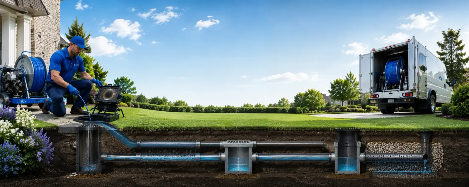 Outdoor drain cleaning information for Mcdade, TX